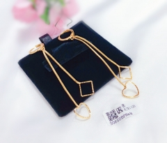 Long style hollow square/heart shape earrings