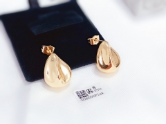 Irregular polishing gold earrings