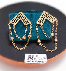 Irregular gold earrings