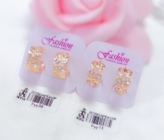 Irregular rose gold earrings