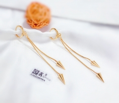 Gold Cone Style Drop Earrings