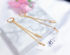 Irregular style gold earrings