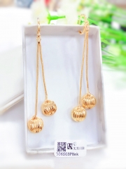 Simple style beads pendant earring