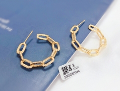 Irregular gold earrings