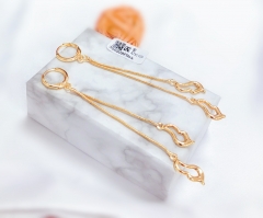 Simple Long Style Hollow Drop Earrings