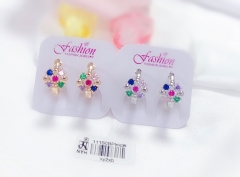 flower style colorful earrings