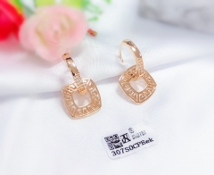 Hollow style gold earring