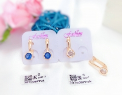 Bule/whiter zircon earring