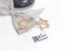 Smooth hollowed out star style exquisite earrings