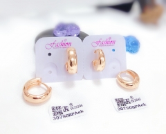 Glossy shiny gold earrings