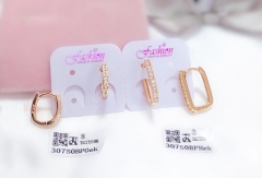 Simple style gold earrings