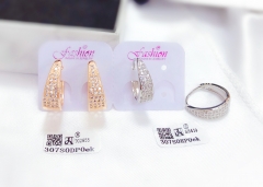 Artificial gemstone fashion earrings