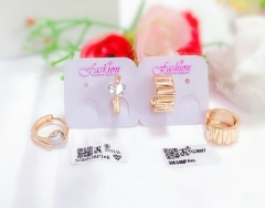 Simple style gold hot sale earrings