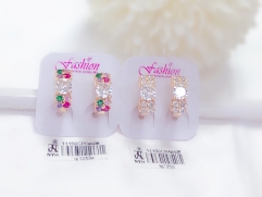 Artificial gemstone exquisite earrings