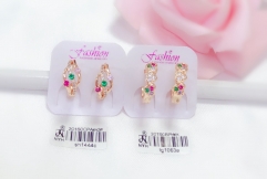 Colorful zircon exquisite earring