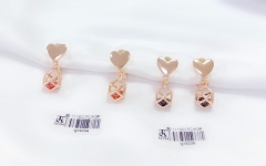 Heart style pendant earrings