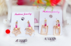 Irregular shape gold earrings