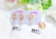 Hollow out style dazzling earrings