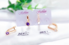 Purple/White Dazzling Earrings