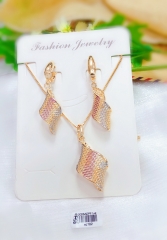 Irregular style oil painting earrings necklace