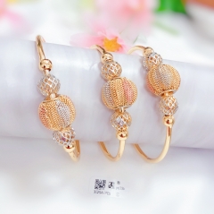 Beads style gold bangle