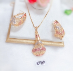 Oil painting mesh style earrings necklace