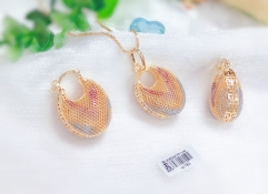 Oil painting mesh style earrings necklace