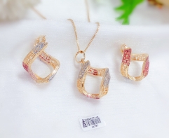 Irregularhollow out style oil painting earrings necklace