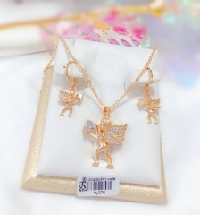 Angel Baby Delivers Love Style Artificial Gemstone Necklace Earrings