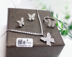 Exquisite Butterfly Gold/Silver Earrings Necklace