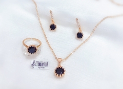 Black Zircon Style Gold Jewelry Set