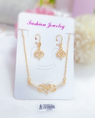 Infinite Love Gold Necklace Earrings