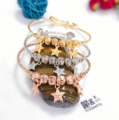 Beaded Star Pendant Bracelet Set