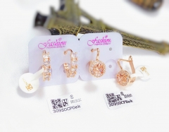 Artificial gemstone exquisite earrings