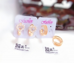 Irregular gold earrings