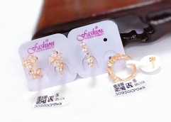 Artificial gemstone exquisite earrings