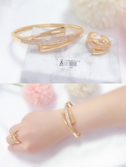 Irregular Style Gold bangle Ring