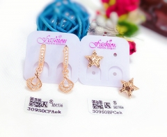 Irregular gold earrings