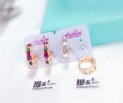 Artificial gemstone exquisite earrings