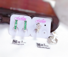 Artificial gemstone exquisite earrings