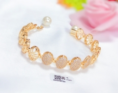 Artificial Gemstone Knot Style Gold Bracelet