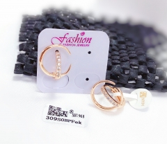 Simple style gold earrings