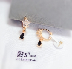 Artificial gemstone exquisite earrings