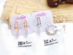 Artificial gemstone exquisite earrings