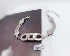 Irregular hollow style gold/silver bracelet