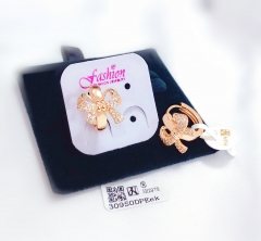 Gold-tone hollow bow earrings