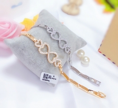 Irregular hollow style gold/silver bracelet