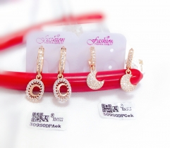 Moon pendant all-match trendy earrings