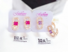 Pink/Purple Gemstone Earrings