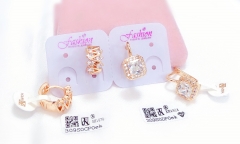 Artificial gemstone exquisite earrings